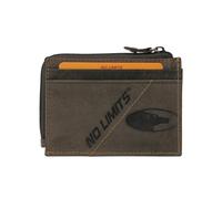 No Limits Cartera de piel auténtica con efecto envejecido, estilo vintage, para hombre y mujer, con caja, marrón, Slim, Moderno