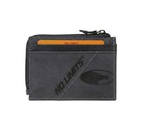 No Limits Cartera de piel auténtica con efecto envejecido, estilo vintage, para hombre y mujer, con caja, navy, Slim, Moderno