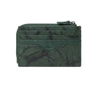 No Limits Cartera delgada para hombre y mujer, de piel auténtica, porta tarjetas de crédito pequeña con 12 ranuras y cremallera, con caja, verde oscuro, 13 x 8,5 x 1 cm, Moderno
