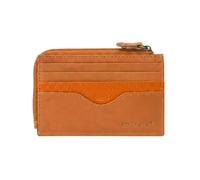 No Limits Cartera delgada para hombre y mujer, de piel auténtica, porta tarjetas de crédito pequeña con 12 ranuras y cremallera, con caja, naranja., 13 x 8,5 x 1 cm, Moderno