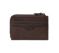No Limits Cartera delgada para hombre y mujer, de piel auténtica, porta tarjetas de crédito pequeña con 12 ranuras y cremallera, con caja, marrón, 13 x 8,5 x 1 cm, Moderno