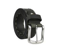 No Limits Cinturón de hombre de piel auténtica, 4 cm de alto, se puede acortar, con costura de marca Punto, estilo deportivo e informal, sin níquel, azul oscuro, 110 cm (TG 46-50)