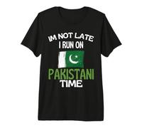 No llego Tarde Corro en el Tiempo paquistaní Divertido Pakistán Camiseta Premium