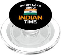 No llego Tarde Corro En Hora India Divertido India PopSockets PopGrip para MagSafe