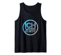 No lo sé en alemán Ich Weiss Es Nicht Camiseta sin Mangas