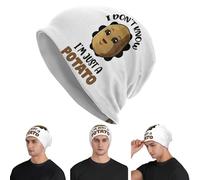 No lo sé, Soy Solo una Patata - Regalo Amante de la Patata Skullies Gorros de Sombrero de otoño e Invierno para Exteriores Sombreros de Punto para Adultos