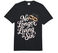 No Longer Living In Sin Matrimonio, Boda, Pareja - Comfort Colors Adult Heavyweight T-Shirt