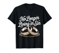 No Longer Living In Sin Pareja de Bodas matrimoniales - Camiseta