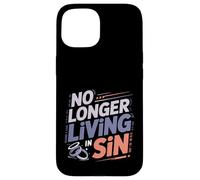 No Longer Living In Sin Pareja de Bodas matrimoniales Carcasa para iPhone 15
