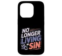 No Longer Living In Sin Pareja de Bodas matrimoniales Carcasa para iPhone 15 Pro