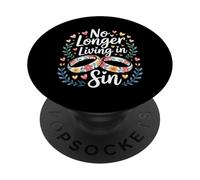 No Longer Living In Sin Pareja de Bodas matrimoniales |- PopSockets PopGrip Adhesivo