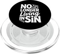 No Longer Living In Sin Pareja de Bodas matrimoniales - PopSockets PopGrip para MagSafe