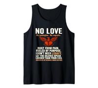 No Love Built from Pain Phoenix Rising Design Novedad Regalo. Camiseta sin Mangas