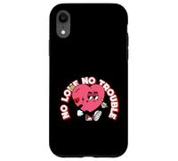 No Love No Trouble (Divertido gráfico de corazón) Carcasa para iPhone XR