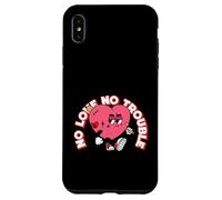 No Love No Trouble (Divertido gráfico de corazón) Carcasa para iPhone XS MAX