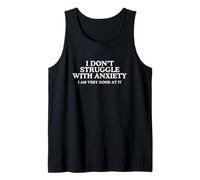 No Lucho con la ansiedad Funny Gen Z Meme Humor ansioso Camiseta sin Mangas