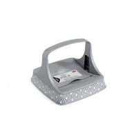 No manufacturer 8003507558021 - Servilletero horizontal Tosca Stone G/B, 22 x 22 x 16,5 cm, de cristal, gris