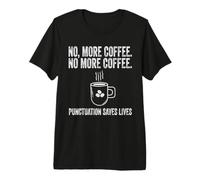 No Más Café Divertido Vintage ELA Gramática Inglés Profesor Camiseta Premium