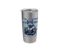 No Más Señor Buen Chico Alfa Lobo Brainrot Meme Vaso térmico de acero inoxidable de doble pared
