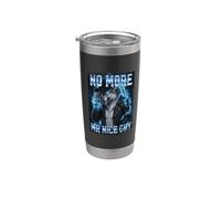 No más señor buen chico chico malo vaquero hombre lobo Vaso térmico de acero inoxidable de doble pared