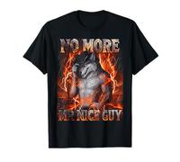 No más señor Buen Chico Fuego y relámpago Vaquero Lobo Camiseta