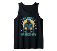 No más señor Buen Chico Gracioso Alfa Lobo Meme desquiciado Brainrot Camiseta sin Mangas