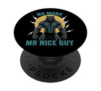 No más señor Buen Chico Gracioso Alfa Lobo Meme desquiciado Brainrot PopSockets PopGrip Adhesivo