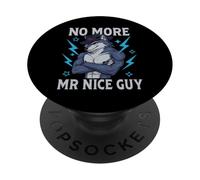 No más señor Buen Chico Gracioso Alfa Lobo Meme desquiciado Brainrot PopSockets PopGrip Adhesivo