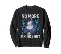 No más señor Buen Chico Gracioso Alfa Lobo Meme desquiciado Brainrot Sudadera