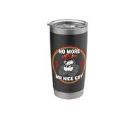 No más señor buen chico gracioso alfa lobo Meme desquiciado Brainrot Vaso térmico de acero inoxidable de doble pared