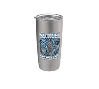 No más señor buen chico vaquero lobo Vaso térmico de acero inoxidable de doble pared