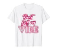 No Mates mi vibra. Camiseta gráfica económica, Hombre, Blanco, XL