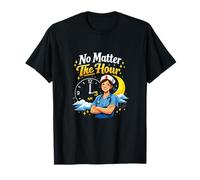 No Matter The Hour Nurse Night Shift 3AM Diseño de Reloj Camiseta