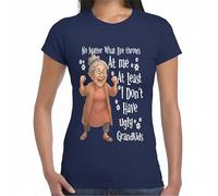 No Matter What Life Throws at Me Old Funny - Camiseta para mujer, Camiseta azul marino con estampado blanco, S