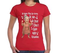 No Matter What Life Throws at Me Old Funny - Camiseta para mujer, Camiseta roja con estampado blanco, S