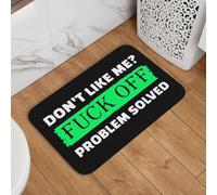 No Me Agradas, Vete A La Mierda, Problema Resuelto Alfombra Baño Absorbente Felpudo De Entrada Resistente Alfombrilla De Baño para Interior Puerta Pasillo 40X60Cm
