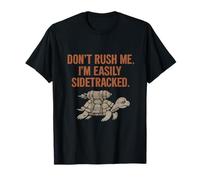No me apresures Tortuga desviada Jetpack Humor introvertido Camiseta