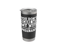 No me asustas, mi esposa está embarazada, divertida fiesta de Halloween Vaso térmico de acero inoxidable de doble pared