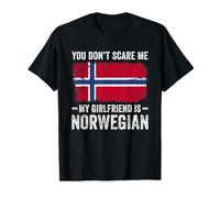 No me asustas, mi novia es un novio con bandera noruega Camiseta