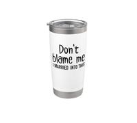 No me culpes Acabo de casarme con esta pareja a juego Vaso térmico de acero inoxidable de doble pared