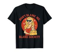 No me culpes Culpa de la Sociedad Estilo Retro Camiseta