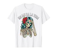 No Me Da La Vida Calavera Mexicana Mujer Agobiada Camiseta