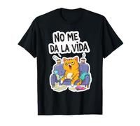 No Me Da La Vida Gato Cansado Arte Humor Diario Camiseta