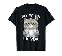No Me Da La Vida Gato Hombre Divertida Graciosa Ropa Camiseta