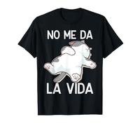 No Me Da La Vida Gato Perezoso Retro Camiseta