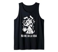 No me da la Vida Perro Café Frase Graciosa y Divertida Camiseta sin Mangas