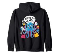 No me da la Vida Pulpo Café Frase Graciosa y Divertida Sudadera con Capucha