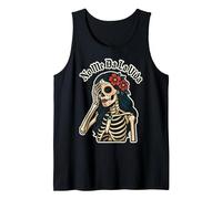No Me Da La Vida Sugar Skull Humor Frase Graciosa Regalo Camiseta sin Mangas, Hombre, Negro, L