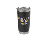 No me digas a sonreír - Linda feminista Vaso térmico de acero inoxidable de doble pared