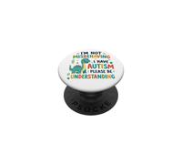 No me Estoy portando Mal Tengo Autismo Niños Conciencia Dinosaurio PopSockets PopGrip Adhesivo